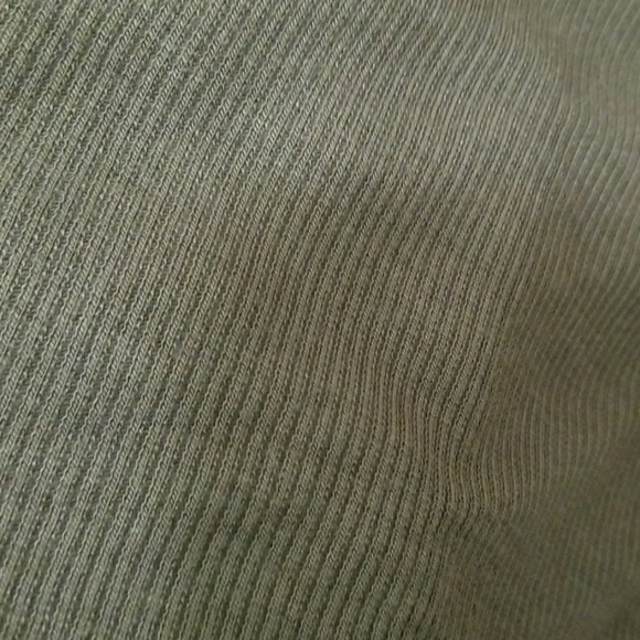 NWT Olive Green Ribbed Swing Tank with Lace - Picture 4 of 6